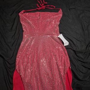 Aidan Mattox Strapless Pink Sequin Dress